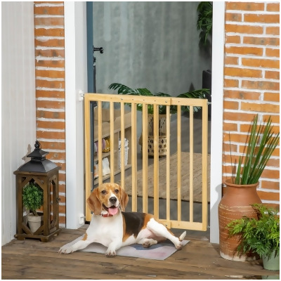212 Main D06-158V00ND PawHut Walk Through 23.75-40.25 in. 2-Panel Dog Gate for Stairs Doorways 