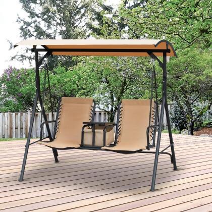 Patio swing best sale with table