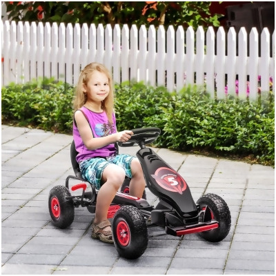 212 Main 370-256V00RD Aosom Kids Pedal Go Kart & Outdoor Ride on Toys with Ergonomic Adjustable Seat for Ages 5-12 Years, Red 