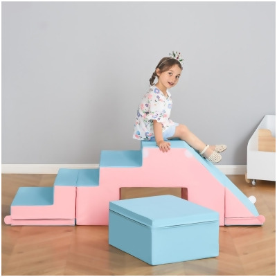 212 Main 3D0-010 Qaba Foam Play Set for Toddlers & Children, Pink & Blue - 2 Piece 