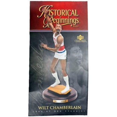 Athlon CTBL-037224 10.5 in. NBA Wilt Chamberlain 1966-1967 Champion Historical Beginnings Upper Deck Basketball Statue Figurine - Mint 