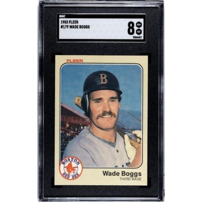 Athlon CTBL-037274 MLB Wade Boggs 1983 Fleer Rookie Card - No.179 SGC Graded 8 NM-MT Boston Red Sox 