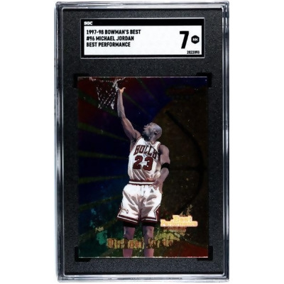 Athlon CTBL-037419 No.96 NBA Michael Jordan 1997-1998 Bowmans Best Performance Card with SGC Graded 7 NM Chicago Bulls 