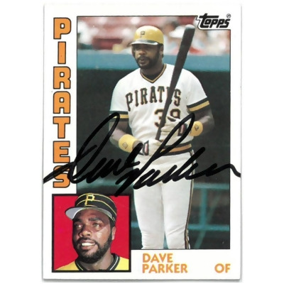 Athlon CTBL-037349 No.775 MLB Dave Parker Signed 1984 Topps On Auto Card - COA Pittsburgh Pirates 