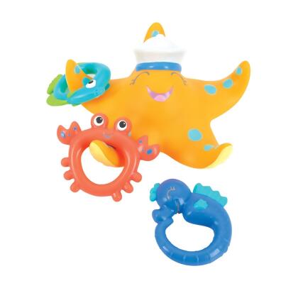 DDI 2372976 Nuby Starfish Ring Toss Bath Toys - 3 Toss Rings - Pack of 12 
