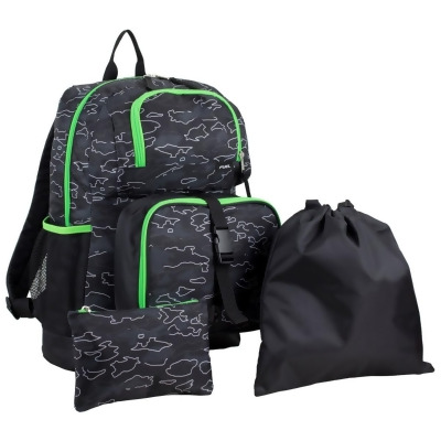 DDI 2370014 18 in. Backpack Combo Sets, Green & Black - 4 Pieces - Pack of 6 