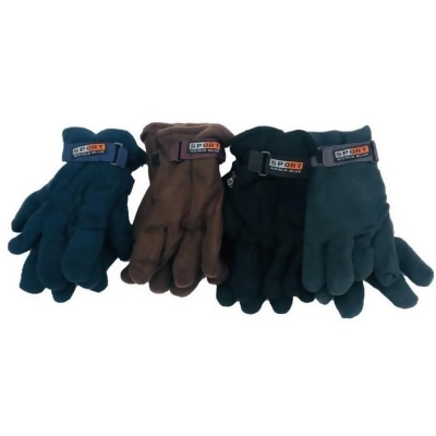 DDI 2367780 Mens Polar Fleece Gloves, Assorted Color - Case of 144 