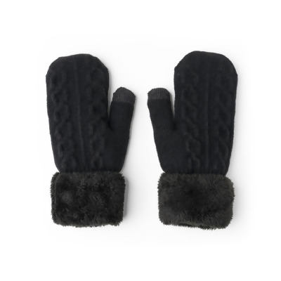 DDI 2373106 Texting Thumb Cable Knit Mittens, 4 Color - Case of 24 