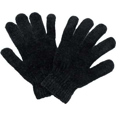 DDI 2366831 Adult Chenille Gloves, Black - One Size Fits Most - Pack of 240 