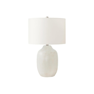 Monarch Specialties I 9704 26 in. Lighting Ceramic & Shade Contemporary Table Lamp, Ivory & Cream 