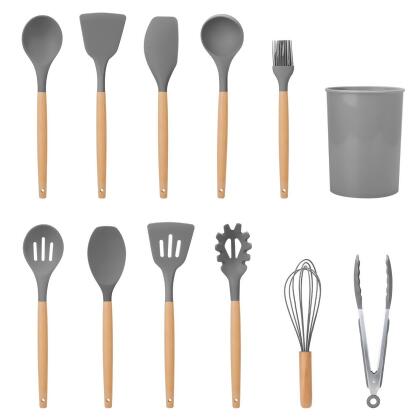 11 Pcs Silicone Cooking Utensils Set, 446f Heat Resistant Kitchen