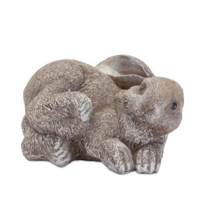 HomeRoots 518145 4 in. Grey & Brown Polyresin Rabbit Figurine - Set of 4 