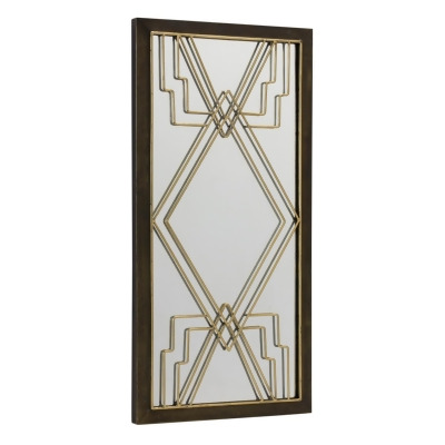 HomeRoots 516377 11.75 x 1 x 23.75 in. Metal Wall Decor Frame, Gold 