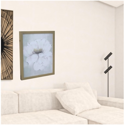 HomeRoots 482374 Rose Gold Picture Frame Painting Wall Art, White - Set of 2 