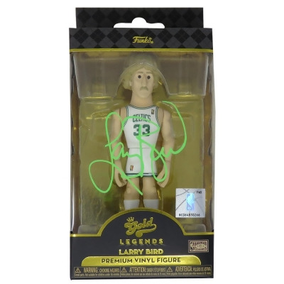 Schwartz Sports Memorabilia BIRFUN203 Larry Bird Signed Boston Celtics White Jersey NBA Legends Gold 5 Funko Pop Figure 