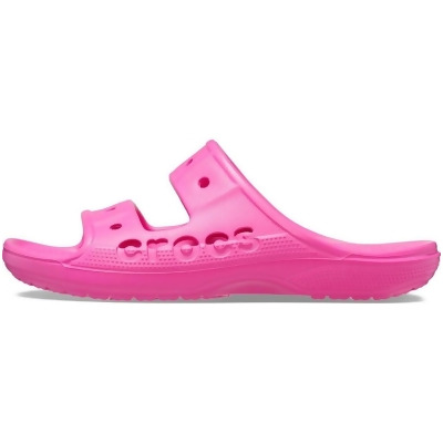 Crocs 207627-6QQ-M6-W8 Unisex Baya Two-Strap Slide Sandals, Electric Pink - Men Size 6 & Women Size 8 