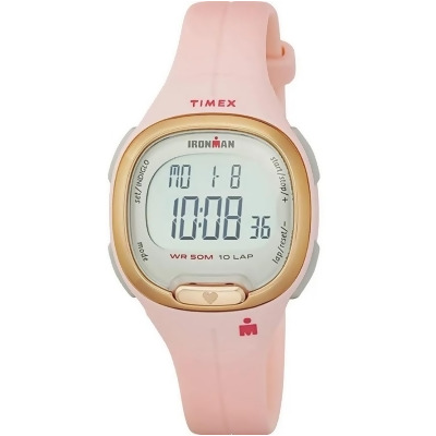 Timex TW5M48100 Ironman Heart FIT Transit Resin Activity Heart Rate Ladies Watch, Pink 