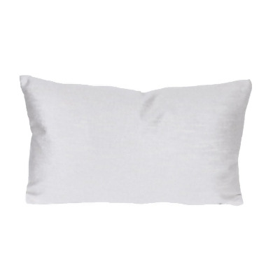 HomeRoots 515484 13 x 21 in. Silver Polyester Rectangle Zippered Pillow 