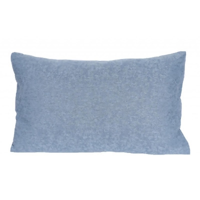 HomeRoots 515480 13 x 21 in. Blue Polyester Rectangle Zippered Pillow 