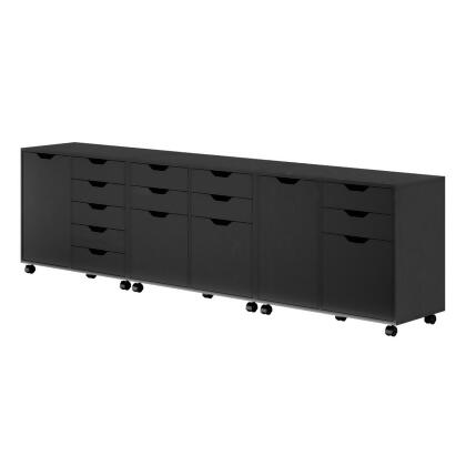 Winsome Wood Halifax Black 7-Drawer File Cabinet at