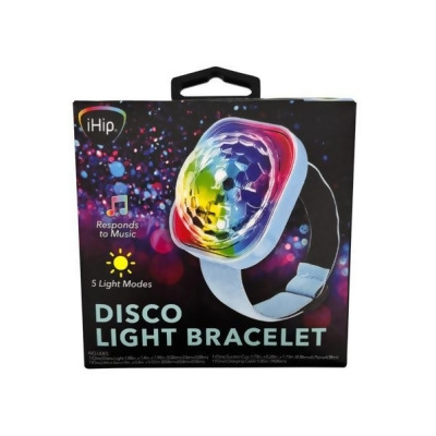 Kole Imports AD594-18 iHip Rechargeable RGB Disco Light Projector Bracelet, Pack of 18 