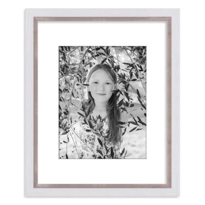 Sixtrees WD20616-14 16 x 20 in. Shelby White & Grey Matted Dual Wood Picture Frame 