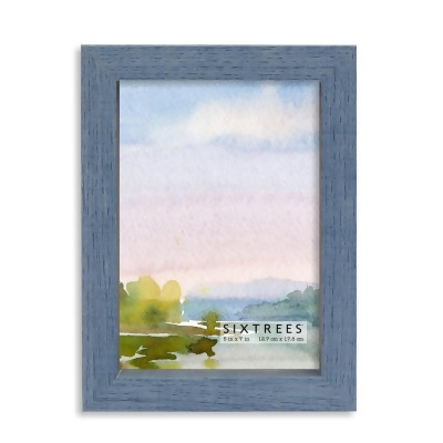 Sixtrees WD29557 5 x 7 in. Ethan Blue Wood Picture Frame 