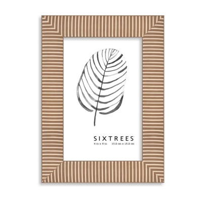 Sixtrees 21046 4 x 6 in. Francis Tan Wood Ridges Picture Frame 