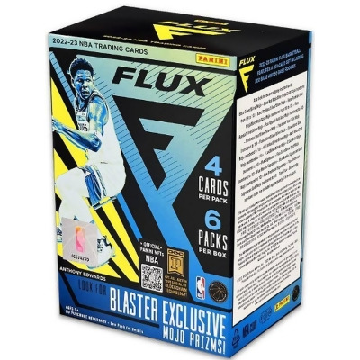 Athlon CTBL-037611 2022-2023 Panini Flux NBA Basketball Blaster Box with 4CPP-Factory Sealed - Exclusive Mojo Prizms - Pack of 6 - 4 Card per Pack 