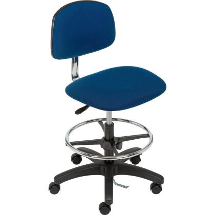 E-Com 695535BL Interion ESD Fabric Navy Stool 