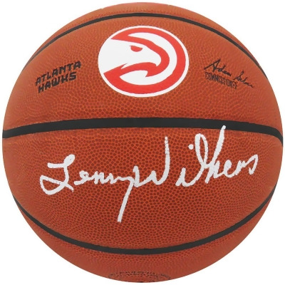 Schwartz Sports Memorabilia WILBSK236 Lenny Wilkens Signed Wilson Atlanta Hawks Logo NBA Basketball 