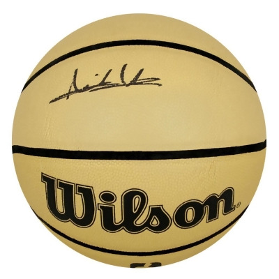 Schwartz Sports Memorabilia THOBSK208 Isiah Thomas Signed Wilson Gold Full Size NBA Basketball 