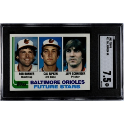 Athlon CTBL-037879 Major League Baseball Baltimore Orioles Cal Ripken, Jr. 1982 Topps Baseball Rookie Card - No.21 - SGC Graded 7.5 NM Plus 