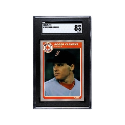 Athlon CTBL-037836 Major League Baseball Boston Red Sox Roger Clemens 1985 Fleer Baseball Rookie Card - No.155 - SGC Graded 8 NM-MT 