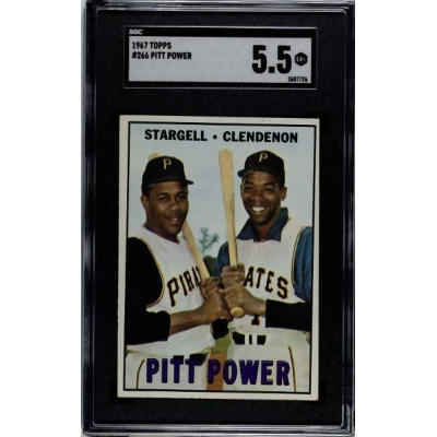 Athlon CTBL-037891 Major League Baseball Pittsburgh Pirates Willie Stargell & Donn Clendenon 1967 Topps Pitt Power Baseball Card - No.266 - SGC Graded 5.5 EX Plus 