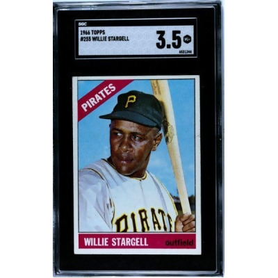Athlon CTBL-037871 Major League Baseball Pittsburgh Pirates Willie Stargell 1966 Topps Baseball Card - No.255 - SGC Graded 3.5 VG Plus 
