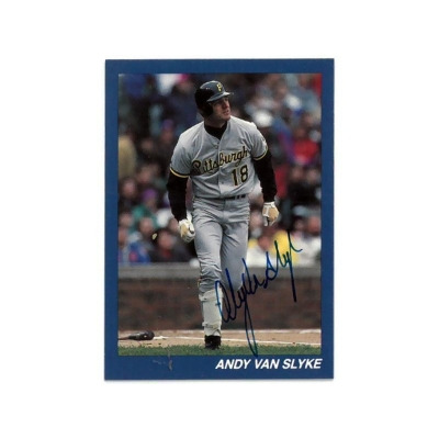 Athlon CTBL-037841 Major League Baseball Pittsburgh Pirates Andy Van Slyke Signed Custom On Autographed Card - COA 