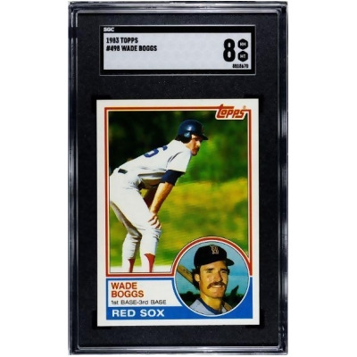 Athlon CTBL-037881 Major League Baseball Boston Red Sox Wade Boggs 1983 Topps Baseball Rookie Card - No.498 - SGC Graded 8 NM-MT 
