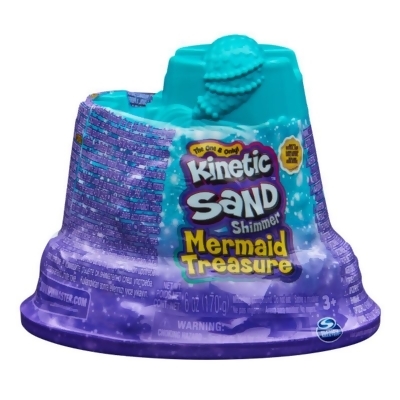 Kinetic Sand 9090718 6 oz Mermaid Treasure Sand Compound, Blue 