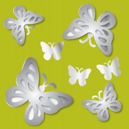 Brewster TMA99951 3D Butterflies Mirror Art - Set of 14 