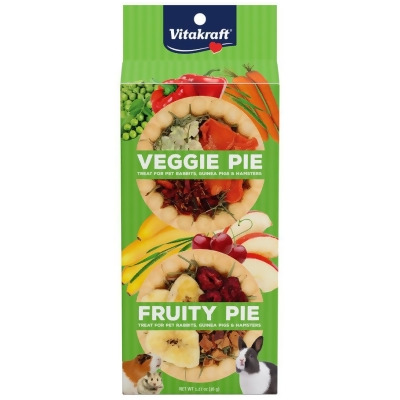 Vitakraft 051233204000 1.27 oz Veggie Pie & Fruity Pie Small Animal Treat 