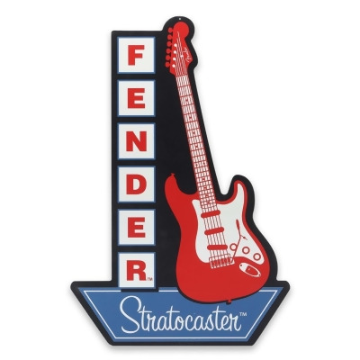 Fender Musical Instruments Corporation 90215907 Fender Stratocaster Guitars Weather-Resistant Metal Sign 