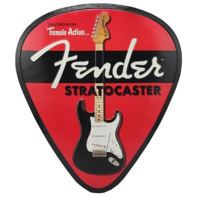 Fender Musical Instruments Corporation 90181788-S Fender Stratocaster Guitar Pick Metal Sign 
