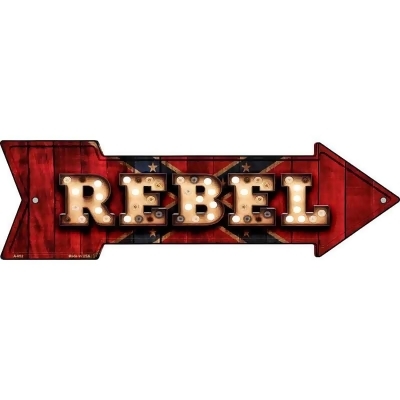 Smart Blonde A-652 8 in. Rebel Bulb Lettering Novelty Metal Arrow Sign 