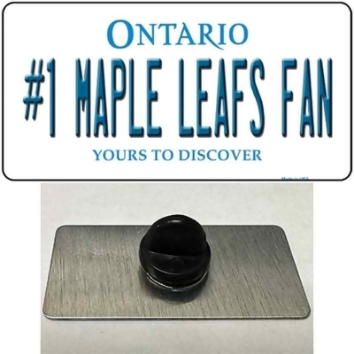 Smart Blonde PIN-LP-13548 1.5 x 0.75 in. Number 1 Maple Leafs Fan Novelty Rectangle Metal Hat Pin Tag 