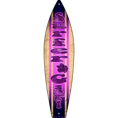 Smart Blonde LSB-055 23 x 5.75 in. Large Surfer Girl Novelty Metal Surfboard Sign 