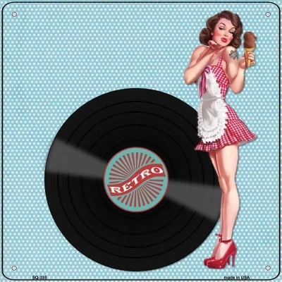 Smart Blonde SQ-335 12 x 6 in. Retro Girl Novelty Metal Square Sign 