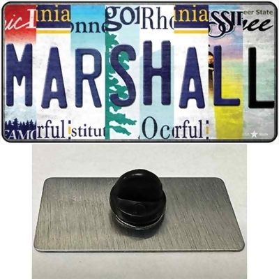 Smart Blonde PIN-LP-13285 1.5 x 0.75 in. Marshall Strip Art Novelty Rectangle Metal Hat Pin Tag 