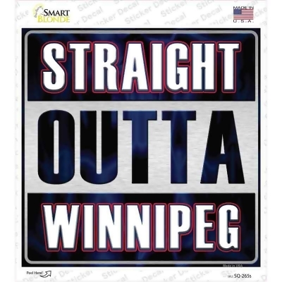 Smart Blonde SQ-265s Straight Outta Winnipeg Novelty Square Decal Sticker 