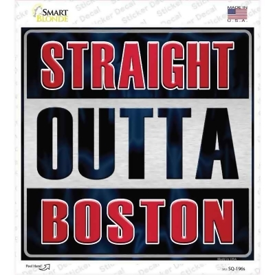 Smart Blonde SQ-196s Straight Outta Boston Novelty Square Decal Sticker 